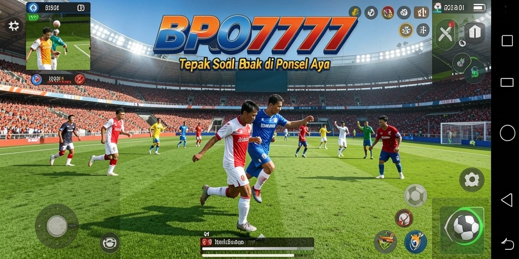 Gameplay BPO777 yang mendebarkan dengan aksi sepak bola yang nyata.