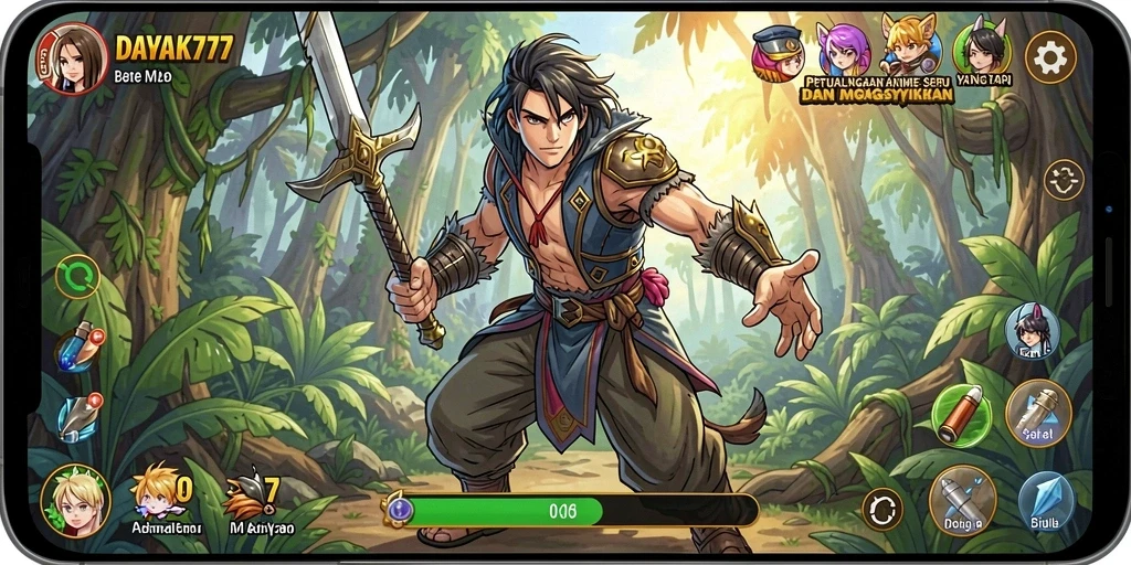Gameplay DAYAK777 yang seru dan penuh warna.