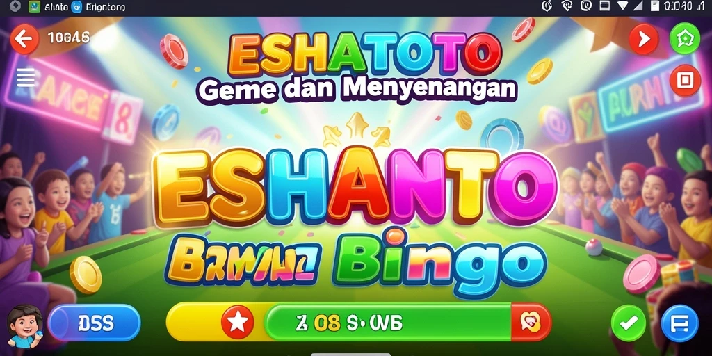 Tampilan utama ESHATOTO menampilkan gameplay Bingo yang menarik.