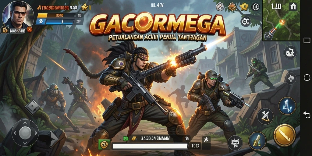 Tangkapan layar dari GACORMEGA menampilkan aksi pertempuran yang mendebarkan.