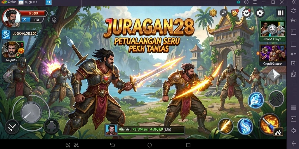 Tampilan gameplay JURAGAN28 yang penuh aksi dan petualangan seru.