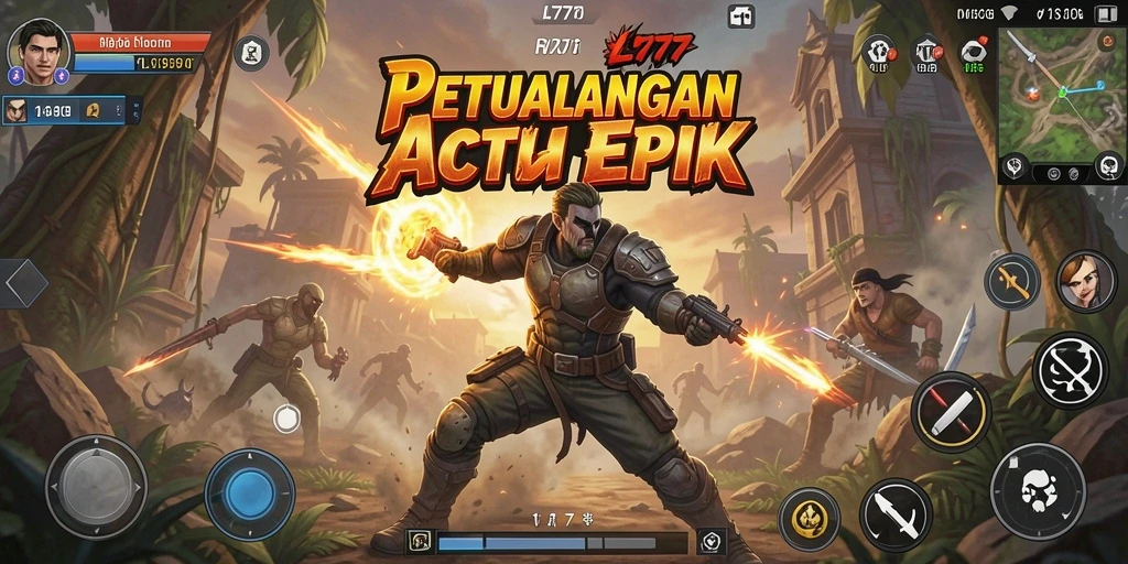 Tangkapan layar gameplay L777 menampilkan aksi mendebarkan di level yang menantang.