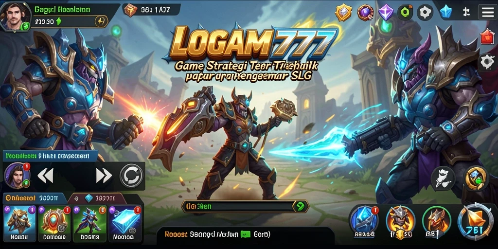 Screenshot utama LOGAM777 menampilkan aksi strategis dan grafis menawan.