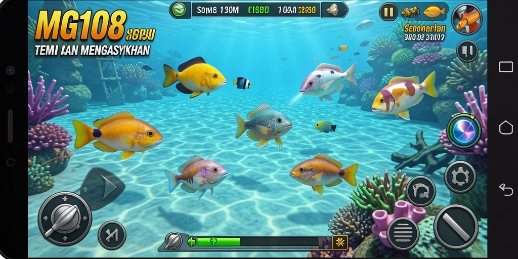 Tangkapan layar utama gameplay Tembak Ikan MG108 yang seru.