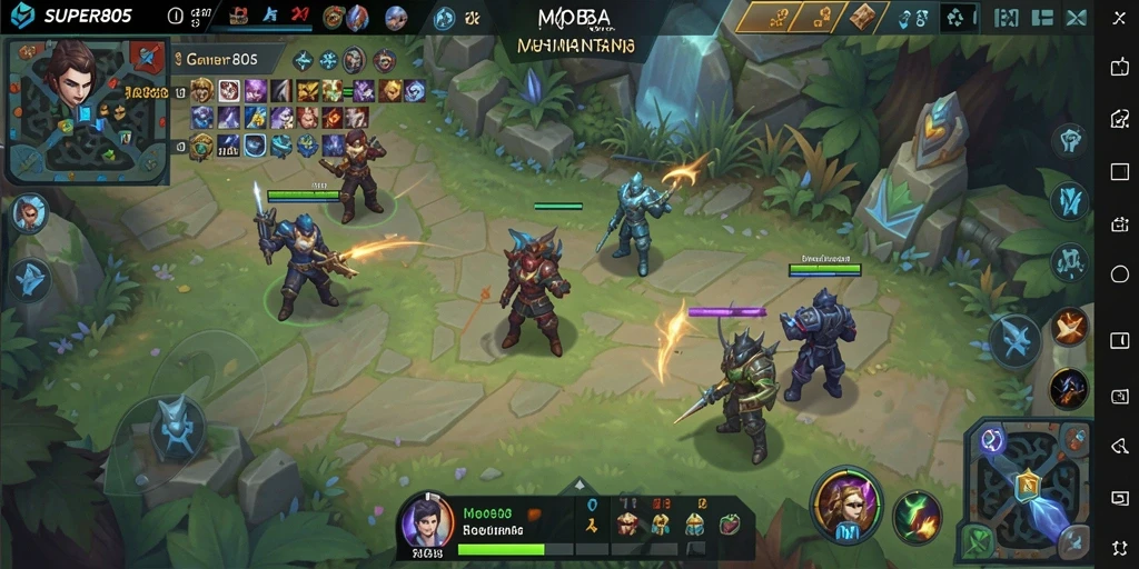 Gameplay epik dari SUPER805 dengan karakter menarik.