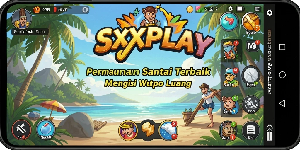Screenshot menunjukkan gameplay seru dan grafis cerah SXXPLAY.